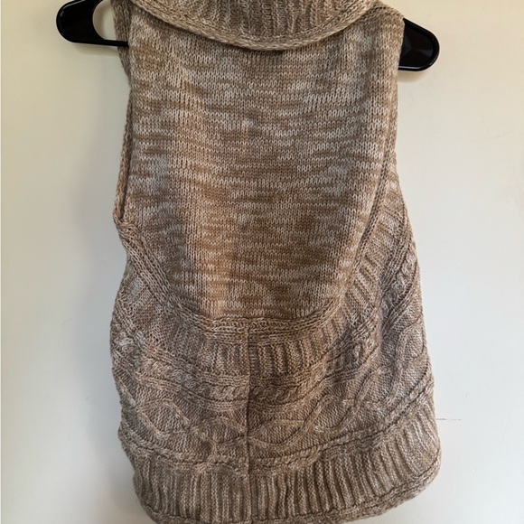 Mandee Tan Women's Knit Cardigan Vest vintage - Picture 3 of 4